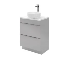 GoodHome Imandra Gloss Grey Bathroom Cabinet (H)82cm (W)60cm -Crystal Bathware goodhome imandra gloss grey bathroom cabinet h 82cm w 60cm3663602932956 34c