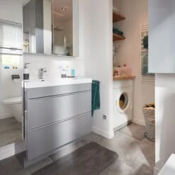 GoodHome Imandra Gloss Grey Bathroom Cabinet (H)82cm (W)80cm -Crystal Bathware goodhome imandra gloss grey bathroom cabinet h 82cm w 80cm3663602932994 07bq