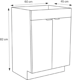 GoodHome Imandra Gloss Grey Double Bathroom Cabinet (H)82cm (W)60cm 10 GoodHome Imandra Gloss Grey Double Bathroom Cabinet (H)82cm (W)60cm -Crystal Bathware goodhome imandra gloss grey double bathroom cabinet h 82cm w 60cm5059340394169 01t