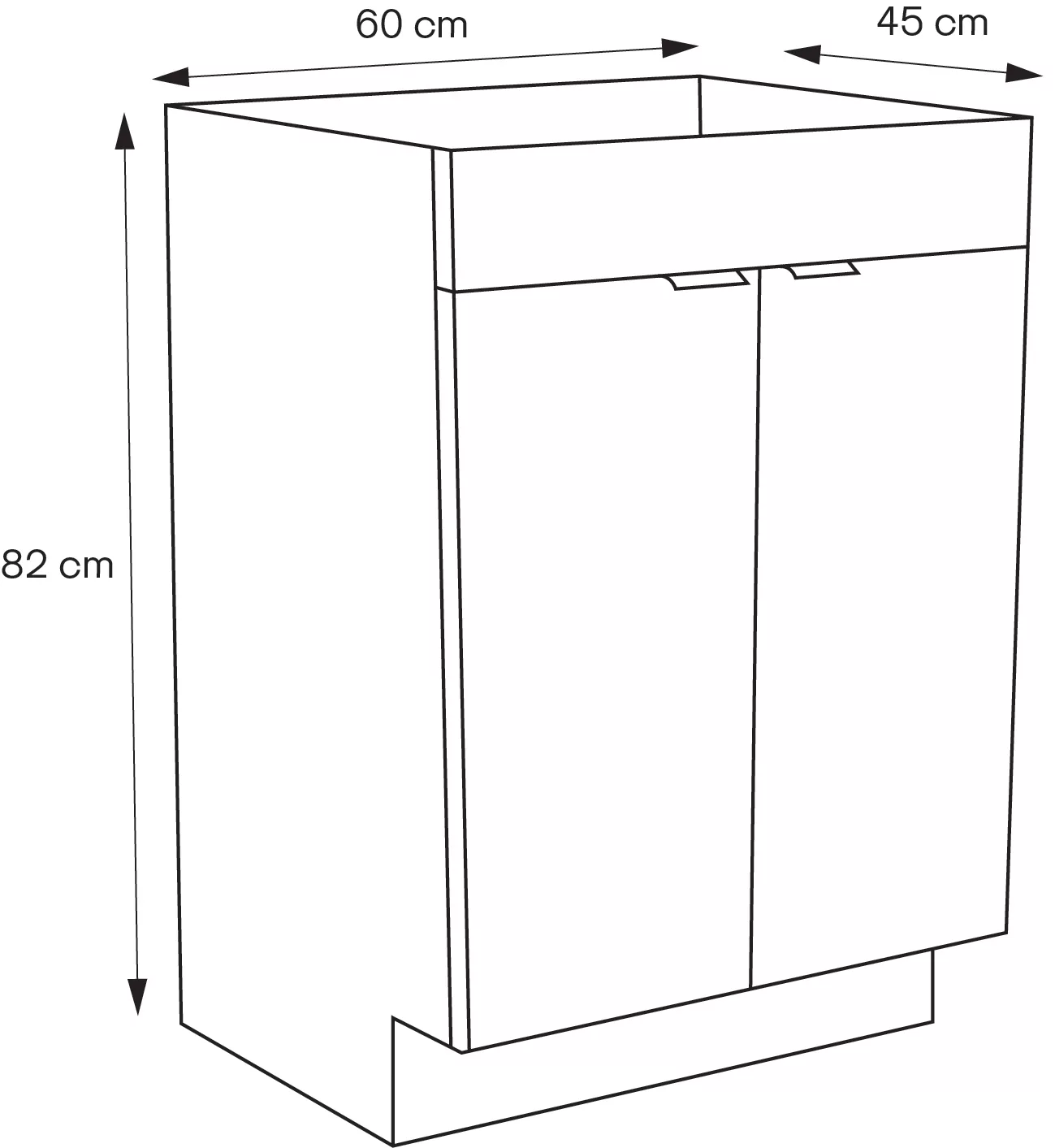 GoodHome Imandra Gloss Grey Double Bathroom Cabinet (H)82cm (W)60cm 6 GoodHome Imandra Gloss Grey Double Bathroom Cabinet (H)82cm (W)60cm - Image 4