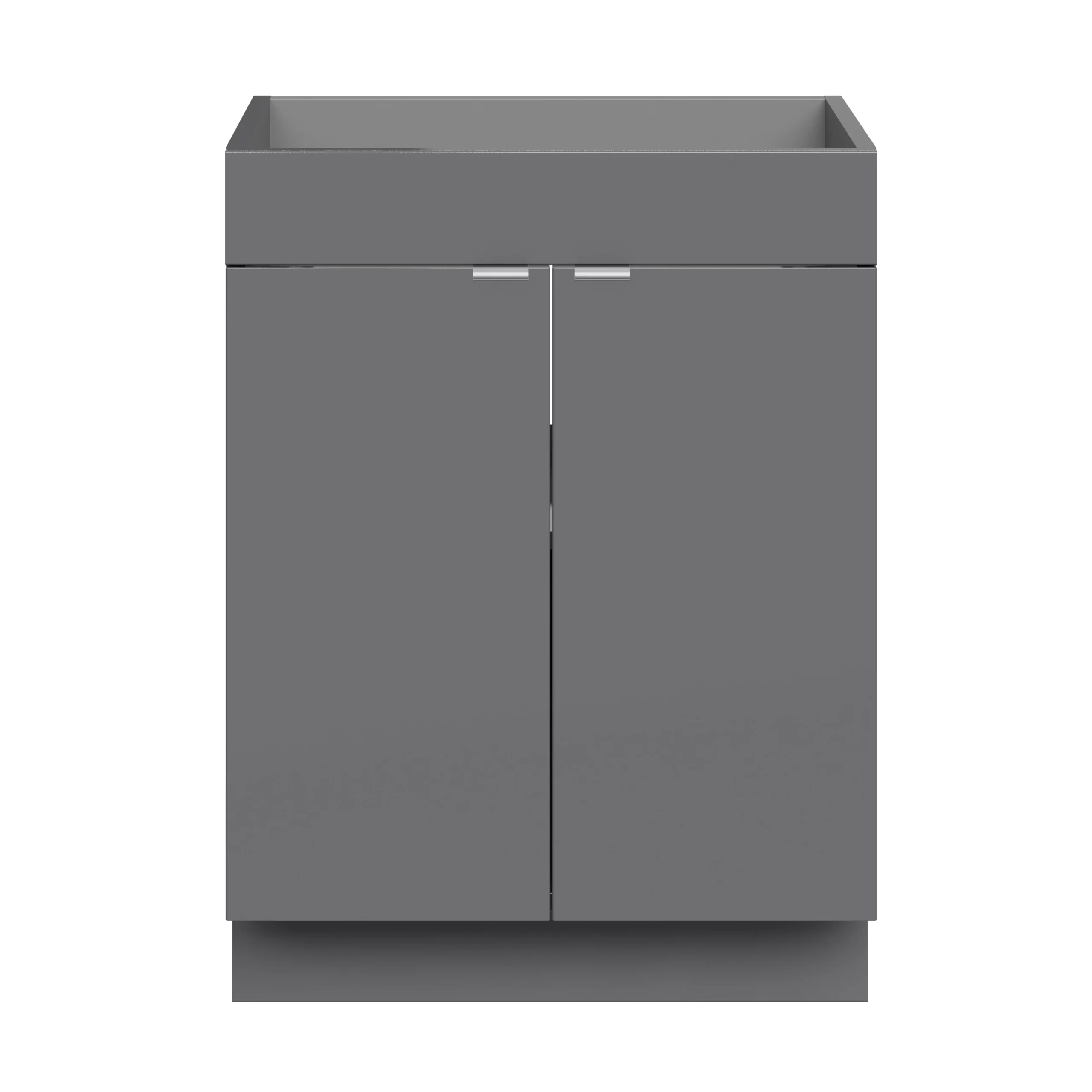 GoodHome Imandra Gloss Grey Freestanding Bathroom Basin Cabinet (W)600mm (H)820mm 5 GoodHome Imandra Gloss Grey Freestanding Bathroom Basin Cabinet (W)600mm (H)820mm - Image 3