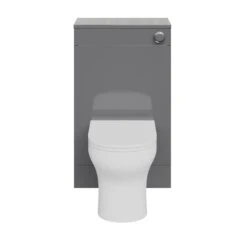 GoodHome Imandra Gloss Grey Freestanding Toilet Cabinet (W)500mm (H)840mm -Crystal Bathware goodhome imandra gloss grey freestanding toilet cabinet w 500mm h 840mm5059340394053 22c