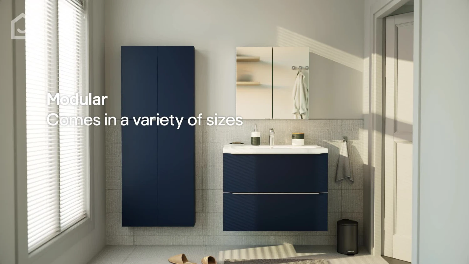 GoodHome Imandra Gloss Grey Single Deep Wall Cabinet (W)200mm (H)900mm 4 GoodHome Imandra Gloss Grey Single Deep Wall Cabinet (W)200mm (H)900mm - Image 2