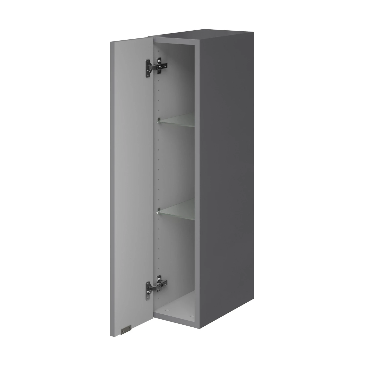GoodHome Imandra Gloss Grey Single Deep Wall Cabinet (W)200mm (H)900mm 6 GoodHome Imandra Gloss Grey Single Deep Wall Cabinet (W)200mm (H)900mm - Image 4