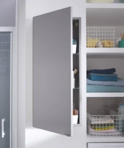 GoodHome Imandra Gloss Grey Single Door Wall Cabinet (W)400mm (H)900mm -Crystal Bathware goodhome imandra gloss grey single door wall cabinet w 400mm h 900mm3663602931782 20i