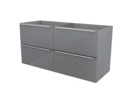 GoodHome Imandra Gloss Grey Vanity & Basin Cabinet (W)1200mm (H)600mm