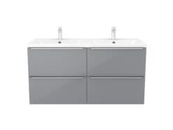 GoodHome Imandra Gloss Grey Vanity & Basin Cabinet (W)1200mm (H)600mm -Crystal Bathware goodhome imandra gloss grey vanity basin cabinet w 1200mm h 600mm3663602932918 03bq