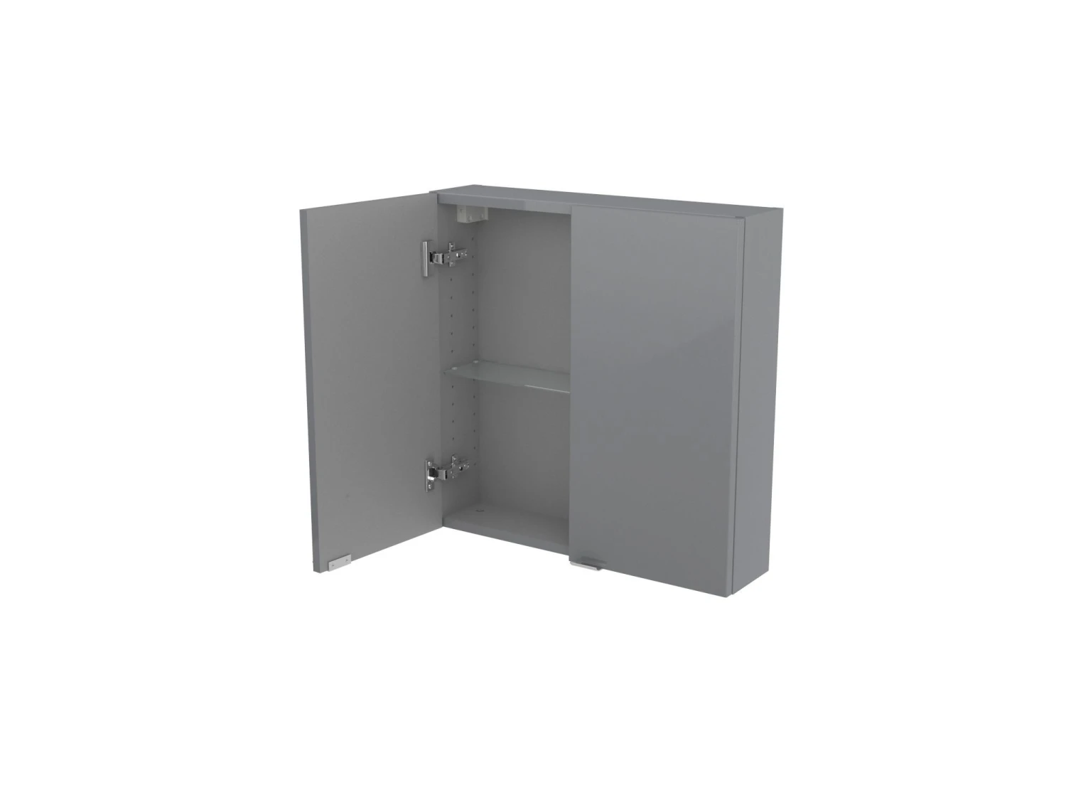 GoodHome Imandra Gloss Grey Wall Cabinet (W)600mm (H)600mm 6 GoodHome Imandra Gloss Grey Wall Cabinet (W)600mm (H)600mm - Image 4