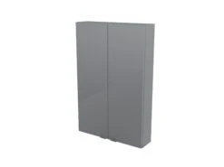 GoodHome Imandra Gloss Grey Wall Cabinet (W)600mm (H)900mm