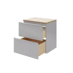 GoodHome Imandra Gloss Grey Wall-mounted Vanity & Basin Vanity & Basin Cabinet (W)600mm (H)600mm -Crystal Bathware goodhome imandra gloss grey wall mounted vanity basin vanity basin cabinet w 600mm h 600mm3663602932796 55c