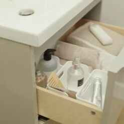 GoodHome Imandra Gloss Grey Wall-mounted Vanity & Basin Vanity & Basin Cabinet (W)800mm (H)600mm -Crystal Bathware goodhome imandra gloss grey wall mounted vanity basin vanity basin cabinet w 800mm h 600mm3663602932802 kfg IN