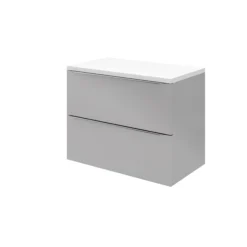 GoodHome Imandra Gloss Grey Wall-mounted Vanity & Basin Vanity & Basin Cabinet (W)800mm (H)600mm -Crystal Bathware goodhome imandra gloss grey wall mounted vanity basin vanity basin cabinet w 800mm h 600mm3663602932833 51c