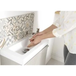 GoodHome Imandra Gloss Grey & White Wall-mounted Vanity Unit & Basin Set (H)550mm 15 GoodHome Imandra Gloss Grey & White Wall-mounted Vanity Unit & Basin Set (H)550mm -Crystal Bathware goodhome imandra gloss grey white wall mounted vanity unit basin set h 550mm3663602298083 02i bq