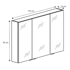 GoodHome Imandra Gloss Non Illuminated Wall-mounted Compact Mirrored Bathroom Cabinet (W)1000mm (H)600mm -Crystal Bathware goodhome imandra gloss non illuminated wall mounted compact mirrored bathroom cabinet w 1000mm h 600mm3663602933731 01t