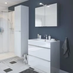 GoodHome Imandra Gloss Non Illuminated Wall-mounted Compact Mirrored Bathroom Cabinet (W)800mm (H)600mm 19 GoodHome Imandra Gloss Non Illuminated Wall-mounted Compact Mirrored Bathroom Cabinet (W)800mm (H)600mm -Crystal Bathware goodhome imandra gloss non illuminated wall mounted compact mirrored bathroom cabinet w 800mm h 600mm3663602933724 01bq