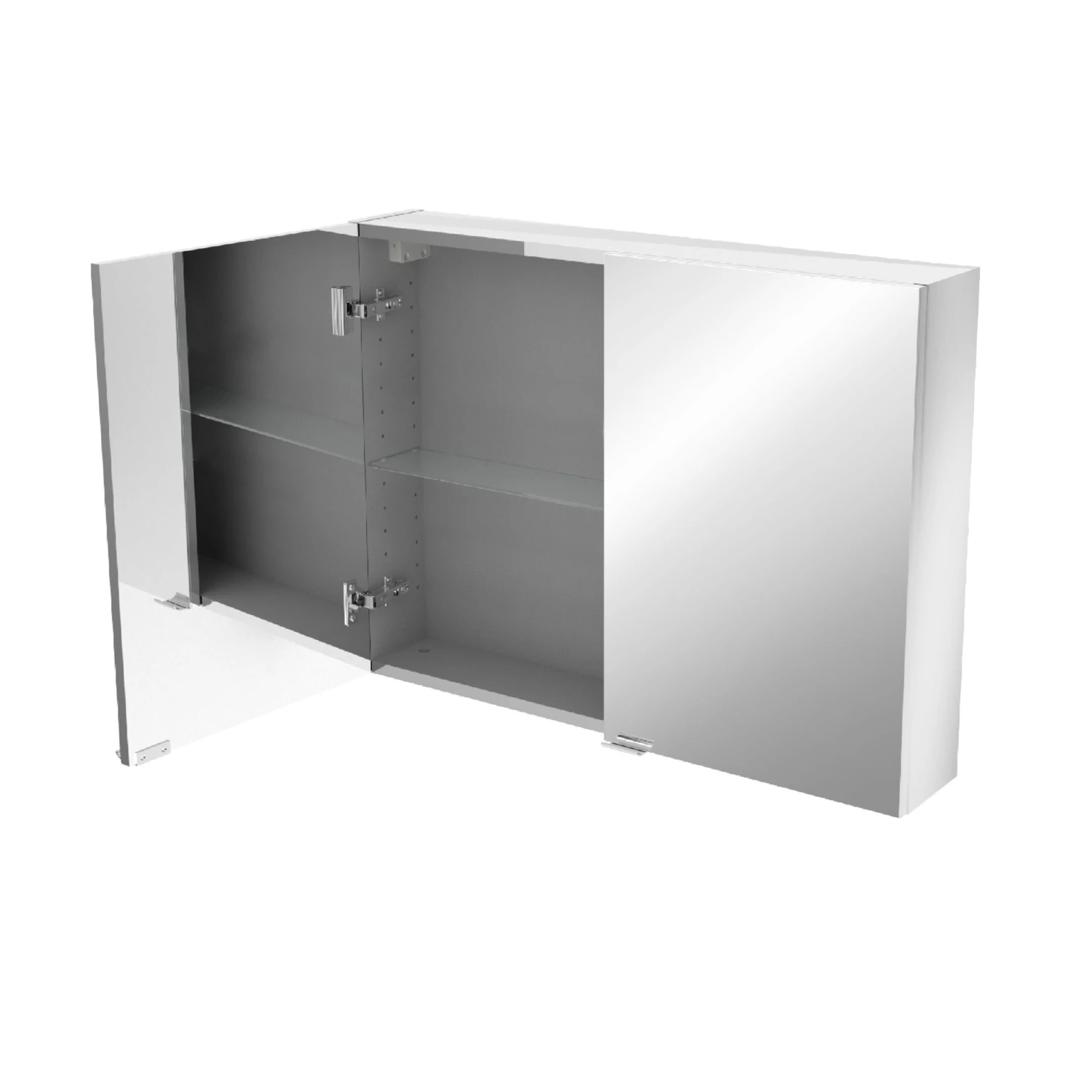 GoodHome Imandra Gloss Non Illuminated Wall-mounted Compact Mirrored Bathroom Cabinet (W)800mm (H)600mm 6 GoodHome Imandra Gloss Non Illuminated Wall-mounted Compact Mirrored Bathroom Cabinet (W)800mm (H)600mm - Image 4