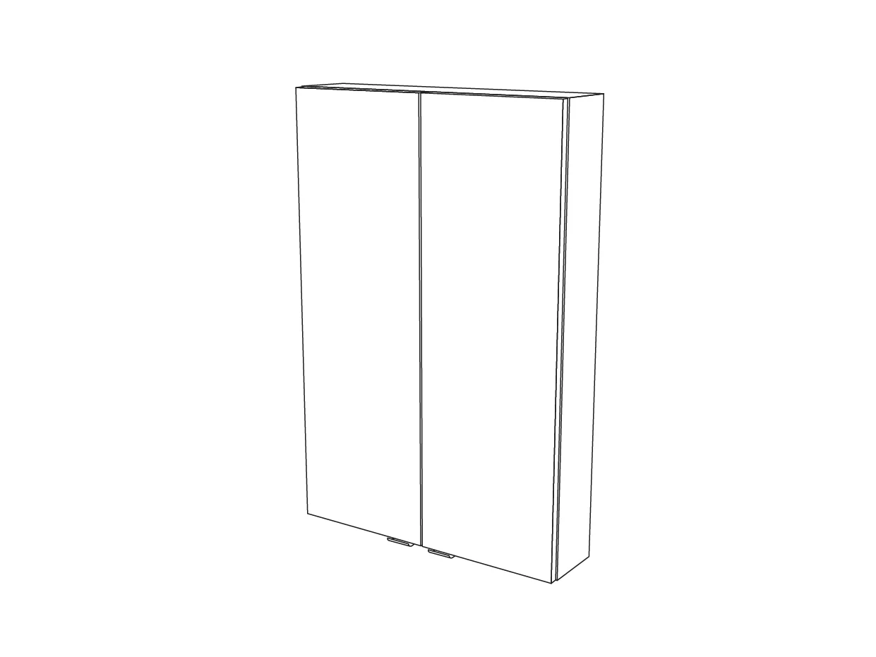 GoodHome Imandra Gloss Non Illuminated Wall-mounted Tall Mirrored Bathroom Cabinet (W)600mm (H)900mm 13 GoodHome Imandra Gloss Non Illuminated Wall-mounted Tall Mirrored Bathroom Cabinet (W)600mm (H)900mm - Image 11