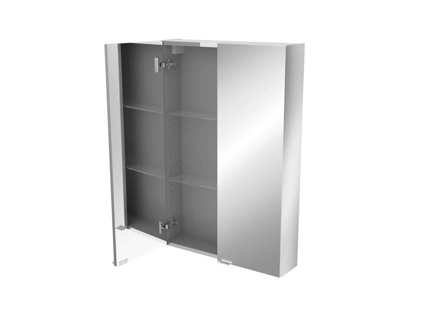 GoodHome Imandra Gloss Non Illuminated Wall-mounted Tall Mirrored Bathroom Cabinet (W)600mm (H)900mm 6 GoodHome Imandra Gloss Non Illuminated Wall-mounted Tall Mirrored Bathroom Cabinet (W)600mm (H)900mm - Image 4