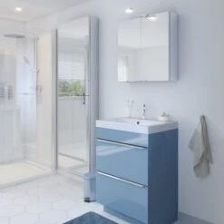 GoodHome Imandra Gloss Non Illuminated Wall-mounted Tall Mirrored Bathroom Cabinet (W)600mm (H)900mm 23 GoodHome Imandra Gloss Non Illuminated Wall-mounted Tall Mirrored Bathroom Cabinet (W)600mm (H)900mm -Crystal Bathware goodhome imandra gloss non illuminated wall mounted tall mirrored bathroom cabinet w 600mm h 900mm3663602933403 04bq