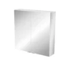 GoodHome Imandra Gloss Silver Non Illuminated Wall-mounted Compact Mirrored Bathroom Cabinet (W)600mm (H)600mm -Crystal Bathware goodhome imandra gloss silver non illuminated wall mounted compact mirrored bathroom cabinet w 600mm h 600mm3663602933717 01bq
