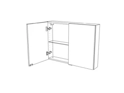 GoodHome Imandra Gloss Taupe Wall Cabinet (W)800mm (H)600mm -Crystal Bathware goodhome imandra gloss taupe wall cabinet w 800mm h 600mm3663602933694 02t