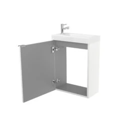 GoodHome Imandra Gloss White 1 Door Wall-mounted Bathroom Basin Cloakroom Unit (W)440mm (H)550mm 19 GoodHome Imandra Gloss White 1 Door Wall-mounted Bathroom Basin Cloakroom Unit (W)440mm (H)550mm -Crystal Bathware goodhome imandra gloss white 1 door wall mounted bathroom basin cloakroom unit w 440mm h 550mm3663602933021 02bq
