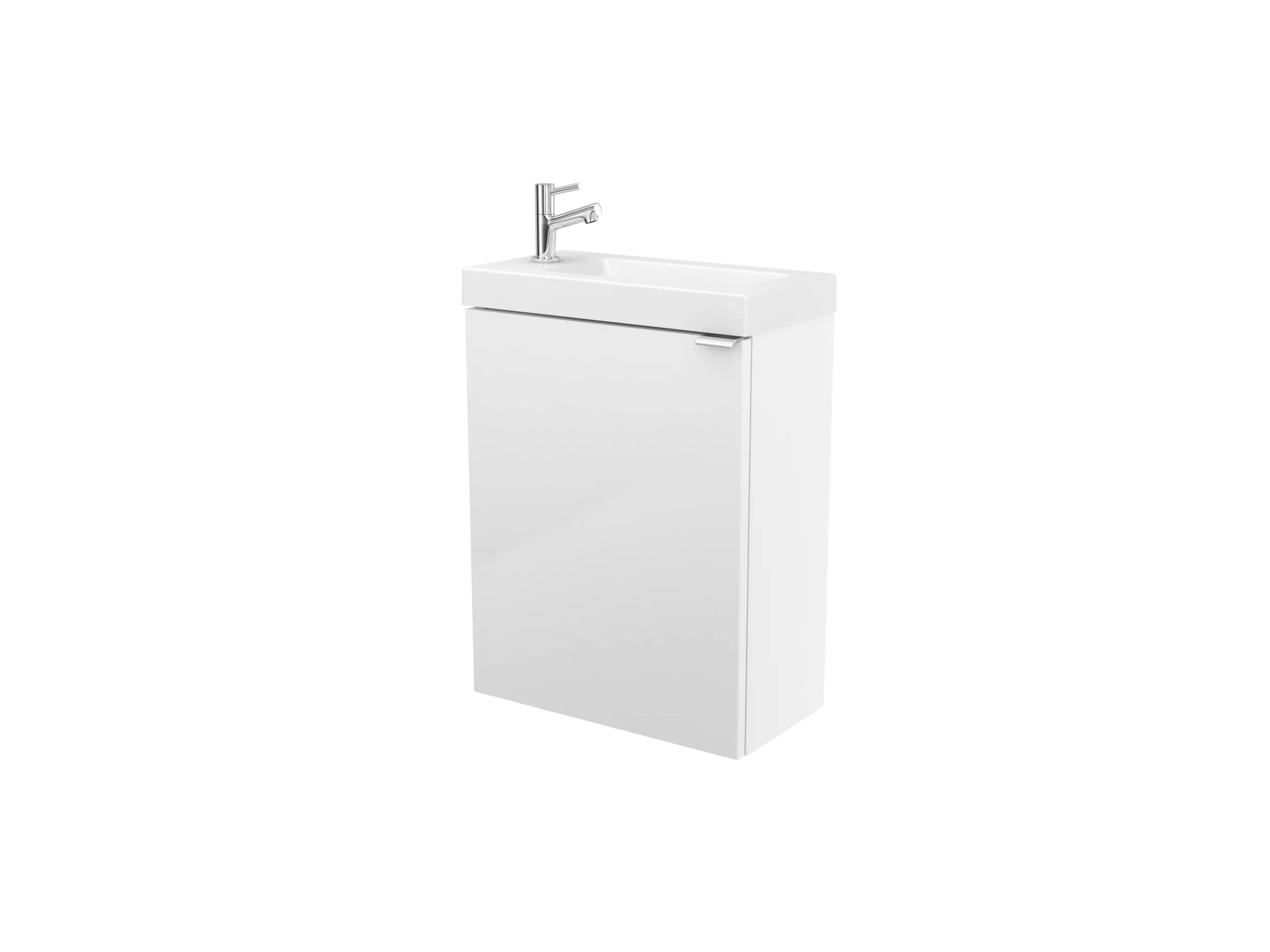 GoodHome Imandra Gloss White 1 Door Wall-mounted Bathroom Basin Cloakroom Unit (W)440mm (H)550mm 16 GoodHome Imandra Gloss White 1 Door Wall-mounted Bathroom Basin Cloakroom Unit (W)440mm (H)550mm - Image 14