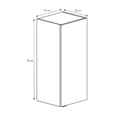 GoodHome Imandra Gloss White Deep Single Door Wall Cabinet (W)400mm (H)900mm -Crystal Bathware goodhome imandra gloss white deep single door wall cabinet w 400mm h 900mm3663602933434 01t