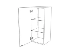 GoodHome Imandra Gloss White Deep Single Door Wall Cabinet (W)400mm (H)900mm -Crystal Bathware goodhome imandra gloss white deep single door wall cabinet w 400mm h 900mm3663602933434 02t