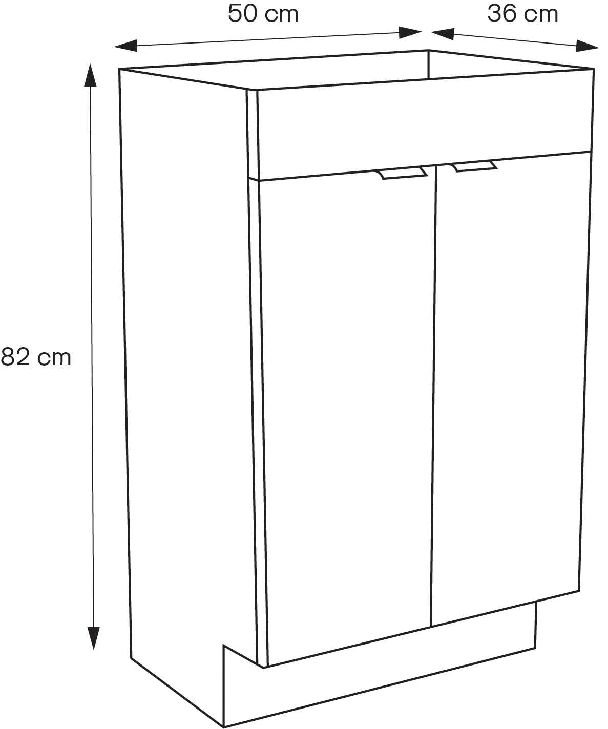GoodHome Imandra Gloss White Freestanding Bathroom Basin Cabinet (W)500mm (H)820mm 6 GoodHome Imandra Gloss White Freestanding Bathroom Basin Cabinet (W)500mm (H)820mm - Image 4