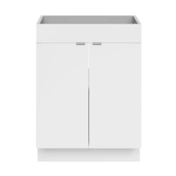 GoodHome Imandra Gloss White Freestanding Bathroom Basin Cabinet (W)600mm (H)820mm -Crystal Bathware goodhome imandra gloss white freestanding bathroom basin cabinet w 600mm h 820mm5059340394138 02c