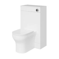 GoodHome Imandra Gloss White Freestanding Toilet Cabinet (W)500mm (H)840mm -Crystal Bathware goodhome imandra gloss white freestanding toilet cabinet w 500mm h 840mm5059340394046 21c