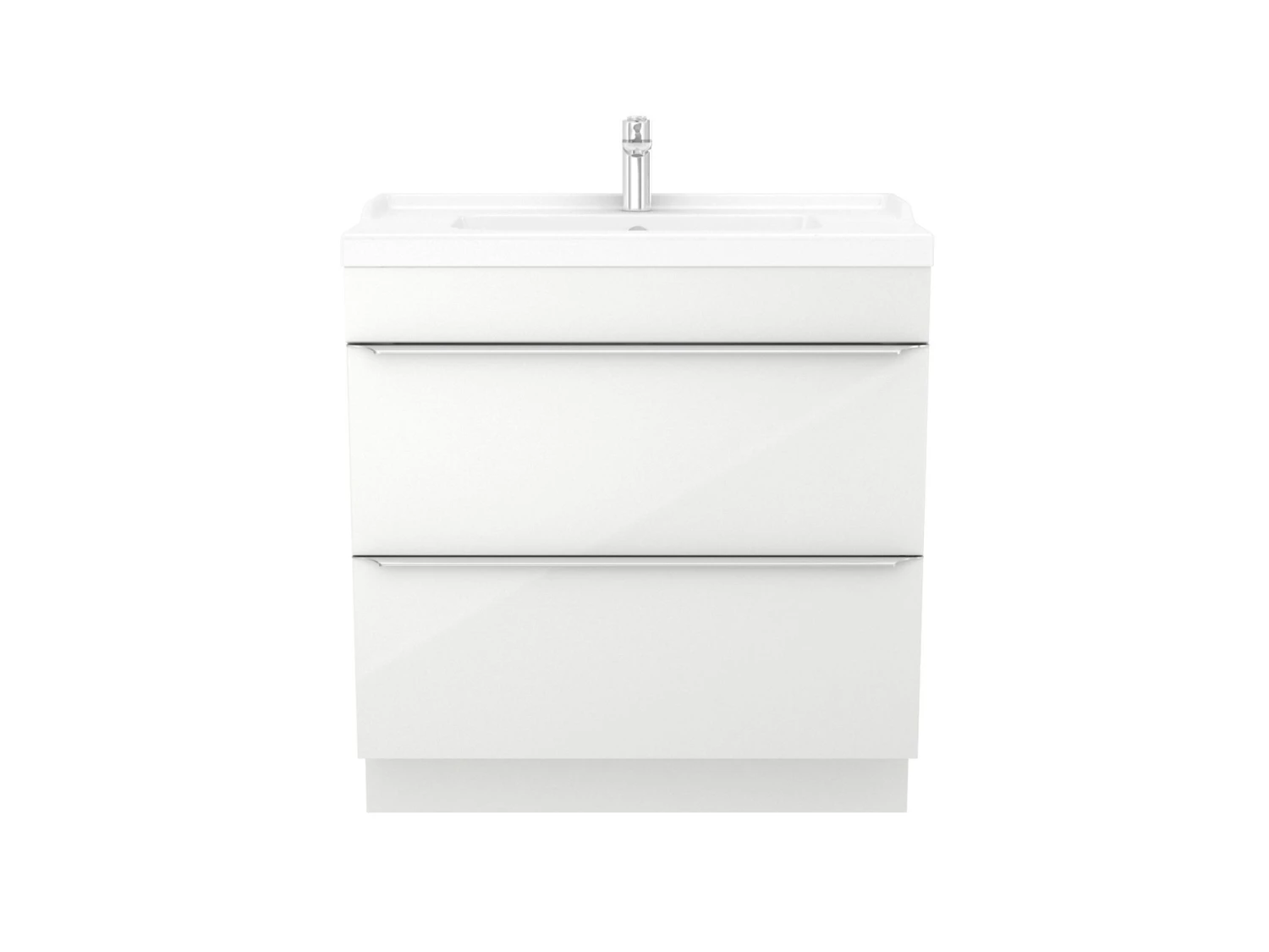 GoodHome Imandra Gloss White Freestanding Vanity & Basin Vanity & Basin Cabinet (W)800mm (H)820mm 5 GoodHome Imandra Gloss White Freestanding Vanity & Basin Vanity & Basin Cabinet (W)800mm (H)820mm - Image 3