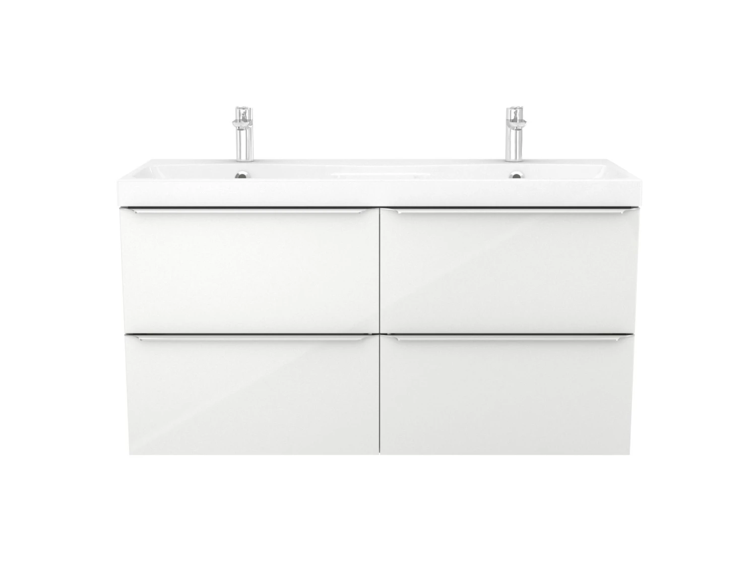GoodHome Imandra Gloss White Vanity & Basin Cabinet (W)1200mm (H)600mm 5 GoodHome Imandra Gloss White Vanity & Basin Cabinet (W)1200mm (H)600mm - Image 3