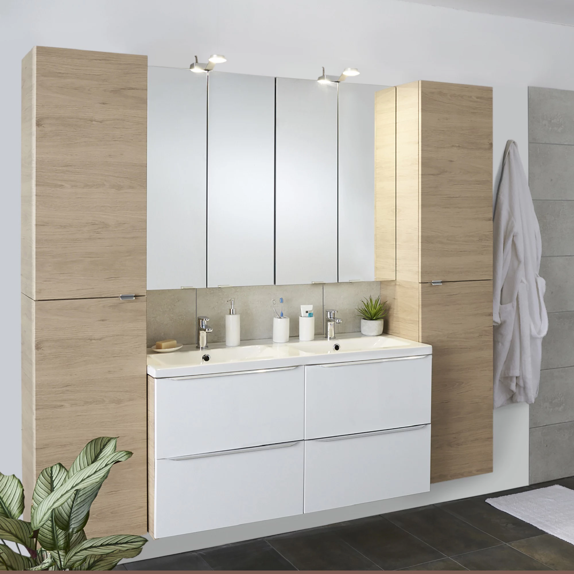 GoodHome Imandra Gloss White Vanity & Basin Cabinet (W)1200mm (H)600mm 12 GoodHome Imandra Gloss White Vanity & Basin Cabinet (W)1200mm (H)600mm - Image 10