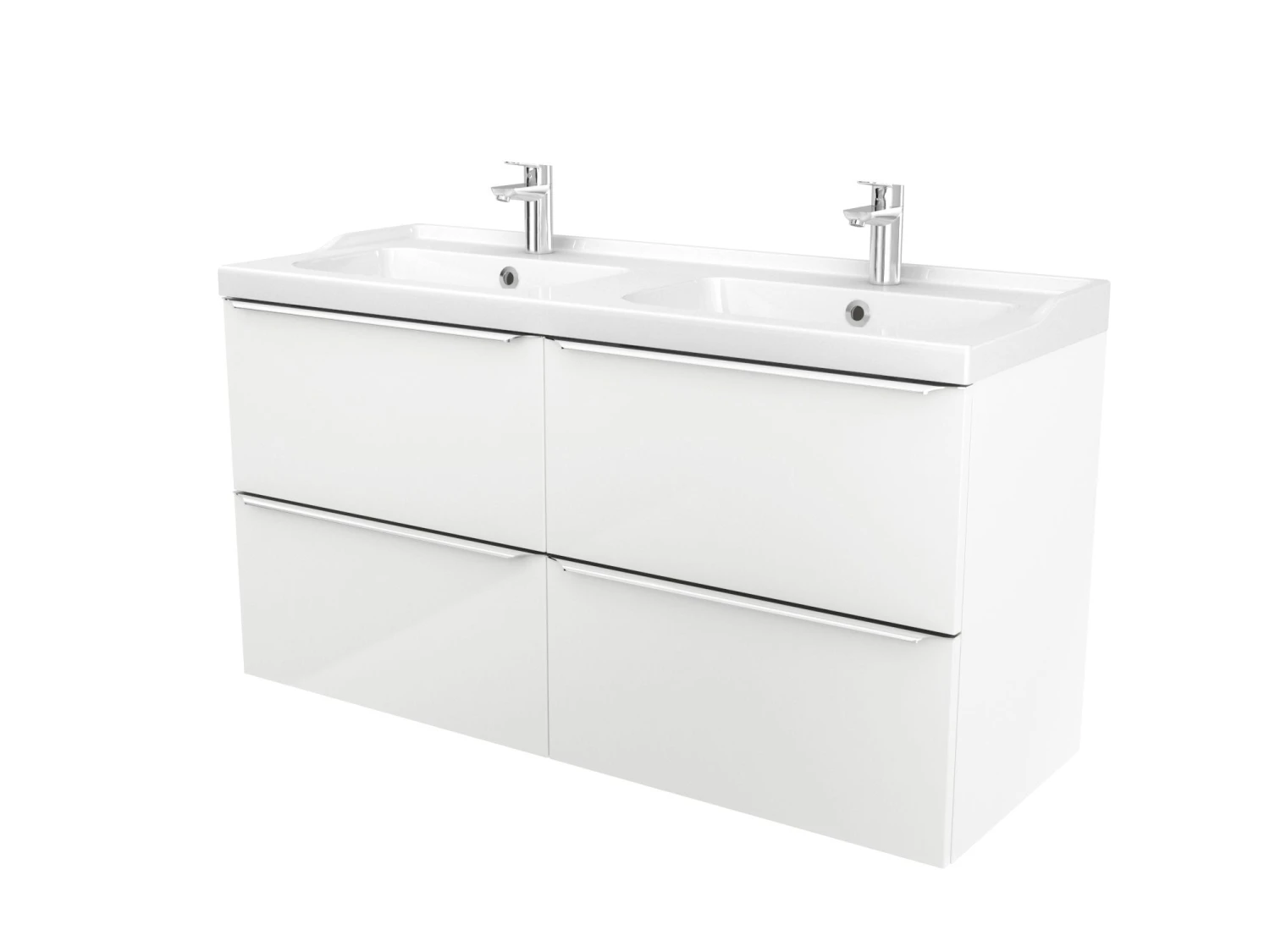 GoodHome Imandra Gloss White Vanity & Basin Cabinet (W)1200mm (H)600mm 11 GoodHome Imandra Gloss White Vanity & Basin Cabinet (W)1200mm (H)600mm - Image 9