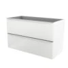 GoodHome Imandra Gloss White Wall-mounted Vanity & Basin Vanity & Basin Cabinet (W)1000mm (H)600mm -Crystal Bathware goodhome imandra gloss white wall mounted vanity basin vanity basin cabinet w 1000mm h 600mm3663602932864 01bq