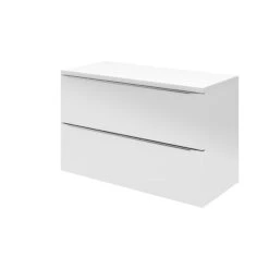 GoodHome Imandra Gloss White Wall-mounted Vanity & Basin Vanity & Basin Cabinet (W)1000mm (H)600mm -Crystal Bathware goodhome imandra gloss white wall mounted vanity basin vanity basin cabinet w 1000mm h 600mm3663602932864 51c
