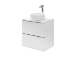GoodHome Imandra Gloss White Wall-mounted Vanity & Basin Vanity & Basin Cabinet (W)600mm (H)600mm -Crystal Bathware goodhome imandra gloss white wall mounted vanity basin vanity basin cabinet w 600mm h 600mm3663602932789 34c