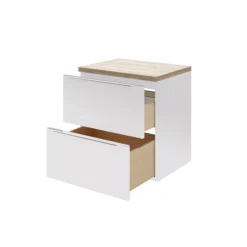 GoodHome Imandra Gloss White Wall-mounted Vanity & Basin Vanity & Basin Cabinet (W)600mm (H)600mm -Crystal Bathware goodhome imandra gloss white wall mounted vanity basin vanity basin cabinet w 600mm h 600mm3663602932789 55c