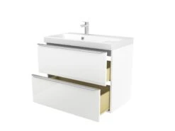 GoodHome Imandra Gloss White Wall-mounted Vanity & Basin Vanity & Basin Cabinet (W)800mm (H)600mm -Crystal Bathware goodhome imandra gloss white wall mounted vanity basin vanity basin cabinet w 800mm h 600mm3663602932826 02bq