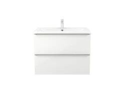GoodHome Imandra Gloss White Wall-mounted Vanity & Basin Vanity & Basin Cabinet (W)800mm (H)600mm -Crystal Bathware goodhome imandra gloss white wall mounted vanity basin vanity basin cabinet w 800mm h 600mm3663602932826 03bq