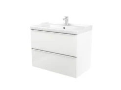GoodHome Imandra Gloss White Wall-mounted Vanity & Basin Vanity & Basin Cabinet (W)800mm (H)600mm -Crystal Bathware goodhome imandra gloss white wall mounted vanity basin vanity basin cabinet w 800mm h 600mm3663602932826 05bq