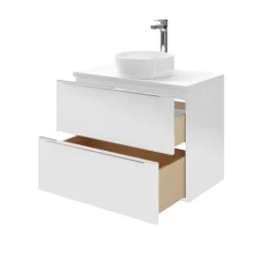 GoodHome Imandra Gloss White Wall-mounted Vanity & Basin Vanity & Basin Cabinet (W)800mm (H)600mm -Crystal Bathware goodhome imandra gloss white wall mounted vanity basin vanity basin cabinet w 800mm h 600mm3663602932826 35c