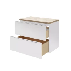 GoodHome Imandra Gloss White Wall-mounted Vanity & Basin Vanity & Basin Cabinet (W)800mm (H)600mm -Crystal Bathware goodhome imandra gloss white wall mounted vanity basin vanity basin cabinet w 800mm h 600mm3663602932826 55c