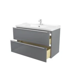 GoodHome Imandra & Lana Grey Wall-mounted Vanity Unit & Basin Set (W)1004mm 14 GoodHome Imandra & Lana Grey Wall-mounted Vanity Unit & Basin Set (W)1004mm -Crystal Bathware goodhome imandra lana grey wall mounted vanity unit basin set w 1004mm3663602312864 05c bq