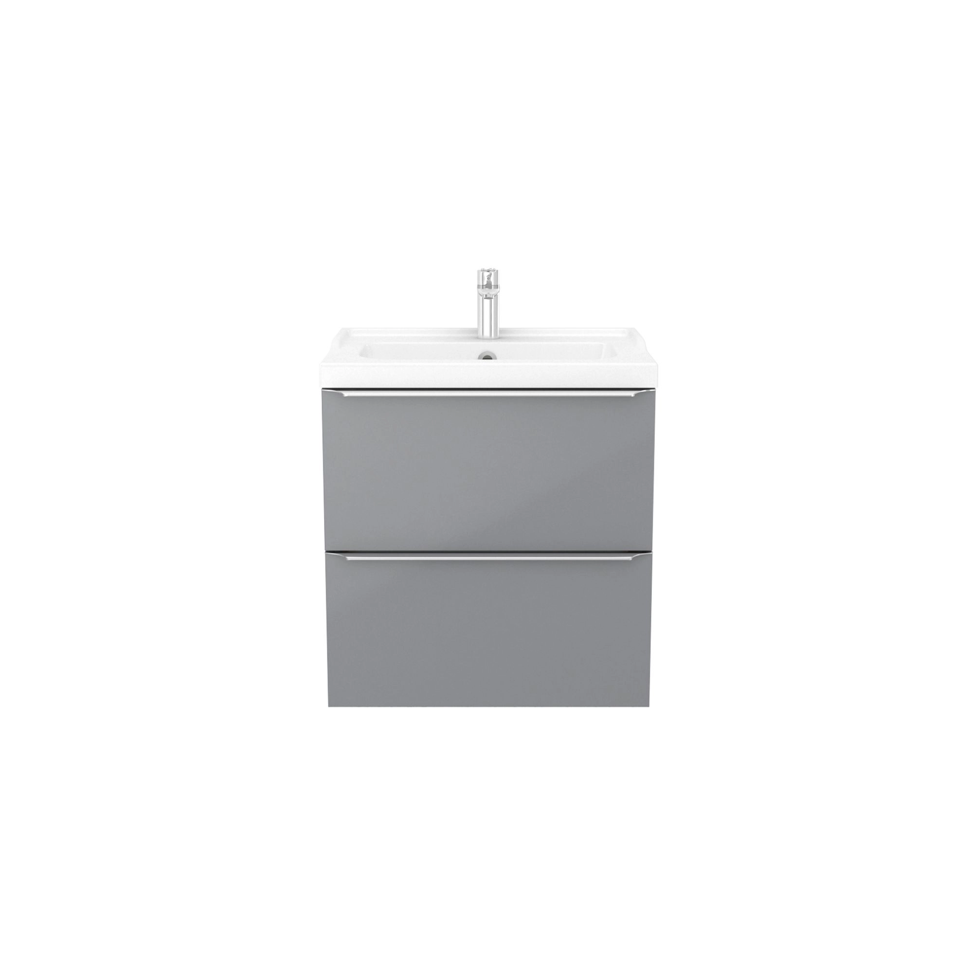 GoodHome Imandra & Lana Grey Wall-mounted Vanity Unit & Basin Set (W)604mm 6 GoodHome Imandra & Lana Grey Wall-mounted Vanity Unit & Basin Set (W)604mm - Image 4