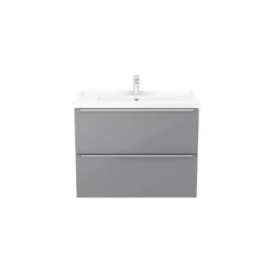 GoodHome Imandra & Lana Grey Wall-mounted Vanity Unit & Basin Set (W)804mm -Crystal Bathware goodhome imandra lana grey wall mounted vanity unit basin set w 804mm3663602313328 22c bq