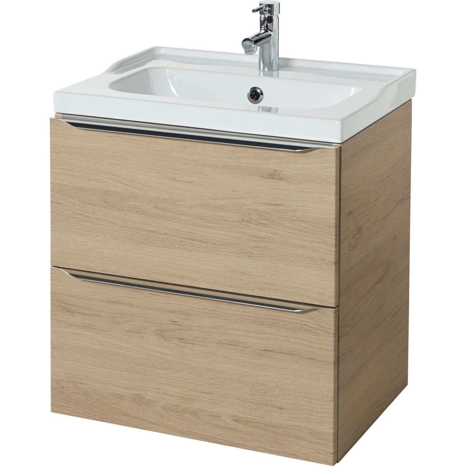 GoodHome Imandra & Lana Oak Effect Freestanding Vanity Unit & Basin Set (W)604mm 3 GoodHome Imandra & Lana Oak Effect Freestanding Vanity Unit & Basin Set (W)604mm