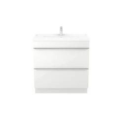 GoodHome Imandra & Lana White Freestanding Vanity Unit & Basin Set (W)804mm -Crystal Bathware goodhome imandra lana white freestanding vanity unit basin set w 804mm3663602312819 03c bq